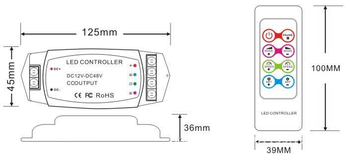 361-CC外观图 LED控制器RGB控制器