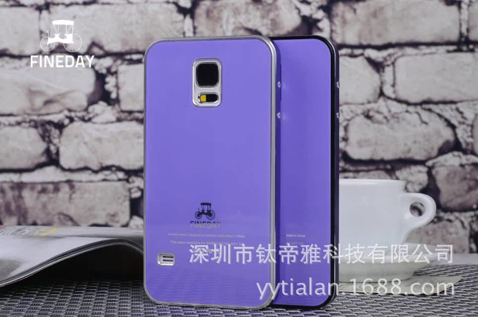 三星s5金属钢化玻璃手机壳 (27)