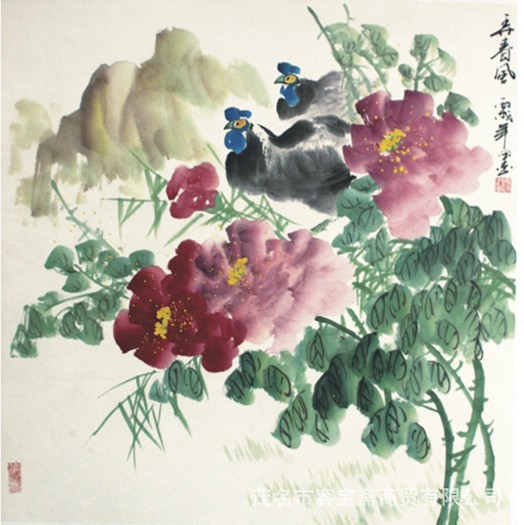 103 杨成 花鸟 68x68cm