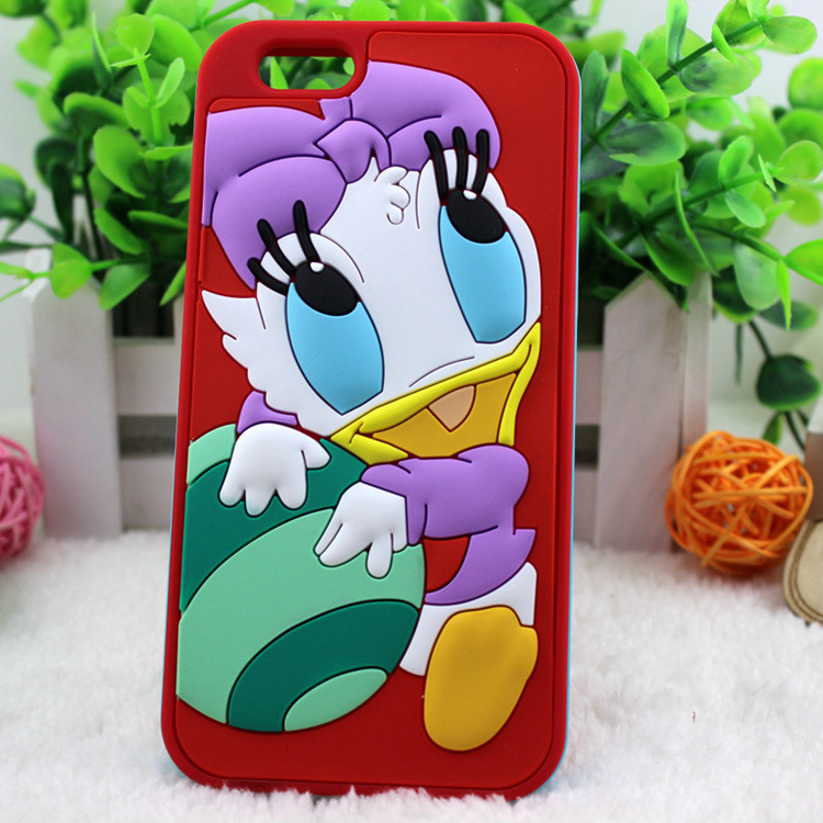 迪斯尼女唐老鸭4.7寸苹果6彩边手机壳6
