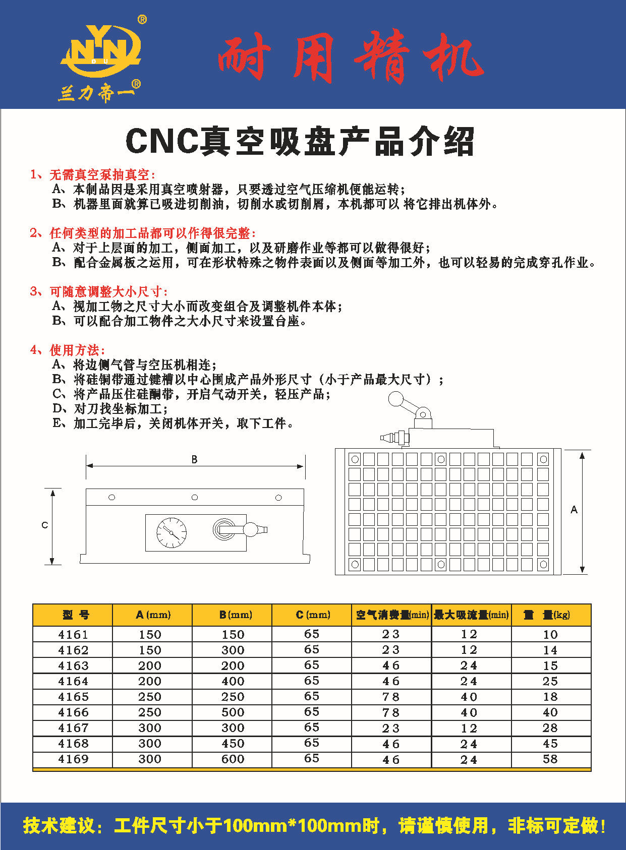 cnc真空吸盘 精雕机真空吸盘 吸力大 工件稳固 效率提升2倍