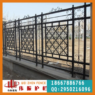 宁波厂家直销铁艺栏杆围墙护栏造型美观专业制作wz-e6