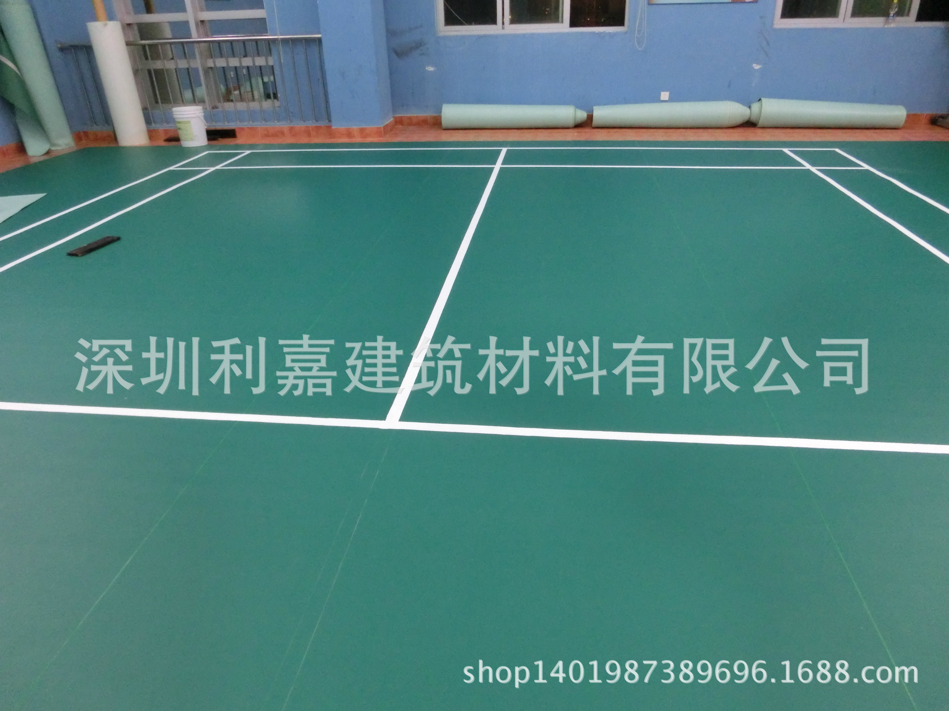 羽毛球耐磨弹性地胶