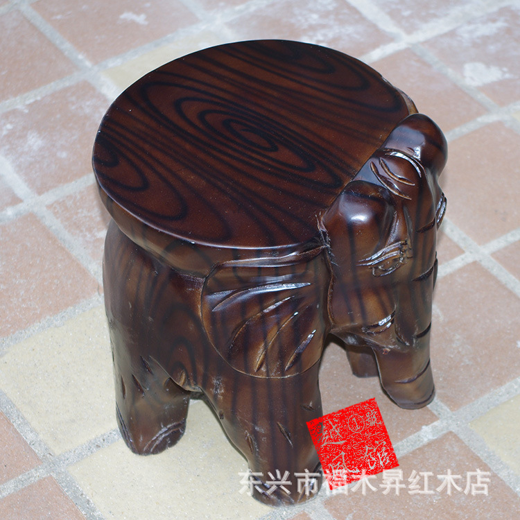 越南楠木大象凳子-2