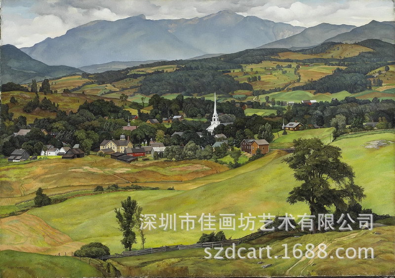 精品推荐 古典欧洲风景油画 海景花园景街景 酒店房地产配画49