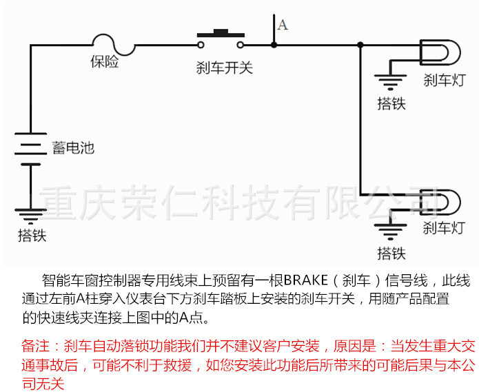 刹车信号连接