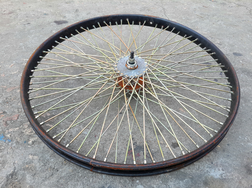 28寸80条辐条软边外胎自行车载重后光轮 钢圈