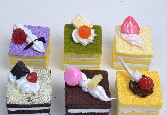 仿真水果面包 仿真食品装饰模型 仿真慕卷心蛋糕 心形小蛋糕-