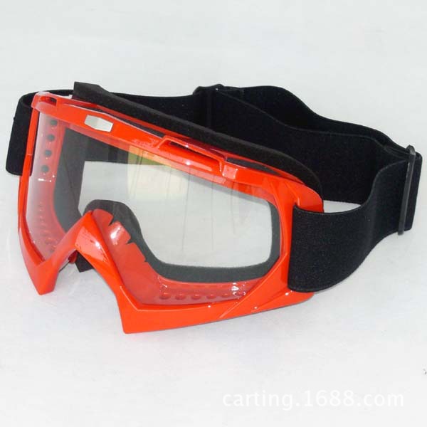 T815-7越野摩托车头盔风镜红色1