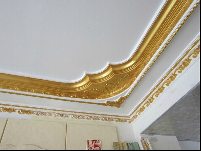 豪华金色石膏吊顶1