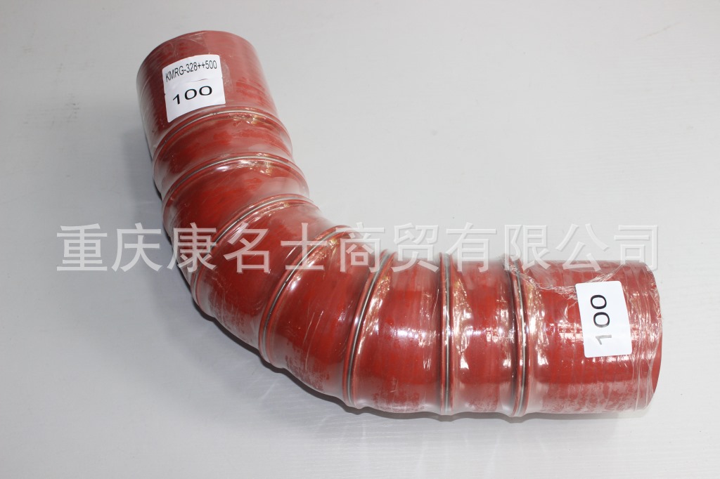 耐腐蚀胶管KMRG-328++500-弯头胶管内径100弯头-内径100X氟胶管,红色钢丝7凸缘77字内径100XL500XL380XH310XH340-2