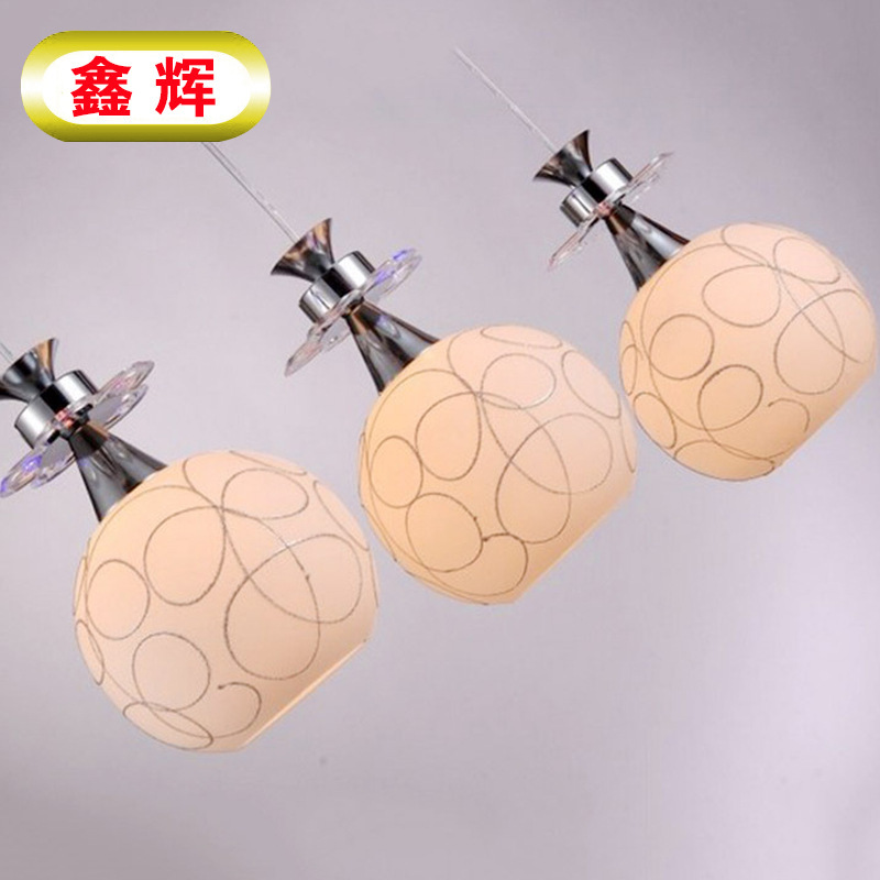吊灯 热卖 欧式家装灯具3头餐吊灯 纯手工玻璃灯罩50-100W可变光吊灯