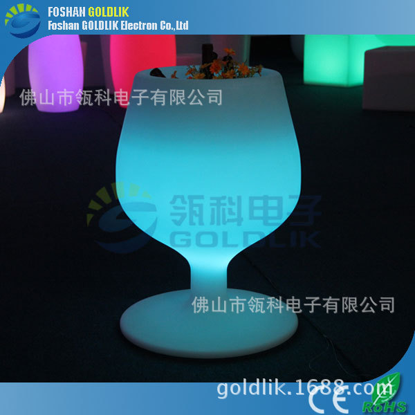 LED 发光家具 欧美潮流LED发光酒杯状冰槽  KTV俱乐部专用冰柜时尚创意厂家直销