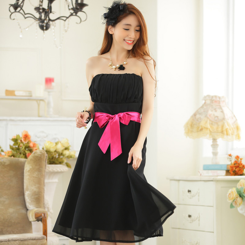 the fat Big size Women's wear Plus Size Fattening 180 Jin undergarment covering the chest and abdomen Show thin Chiffon Evening dress Bridesmaid Dress 9930