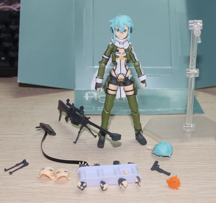 米芬工艺 刀剑神域手办 figma241朝田诗乃手办换头诗乃盒装模型