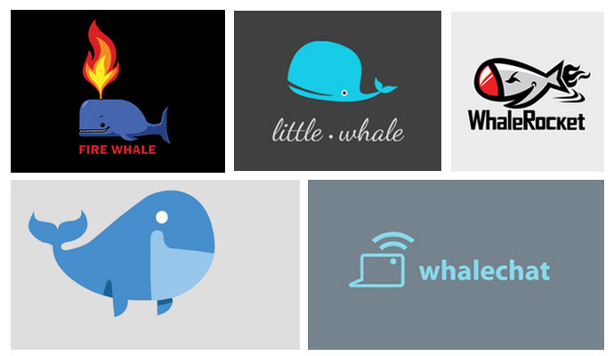 标志设计元素运用实例欣赏:鲸鱼