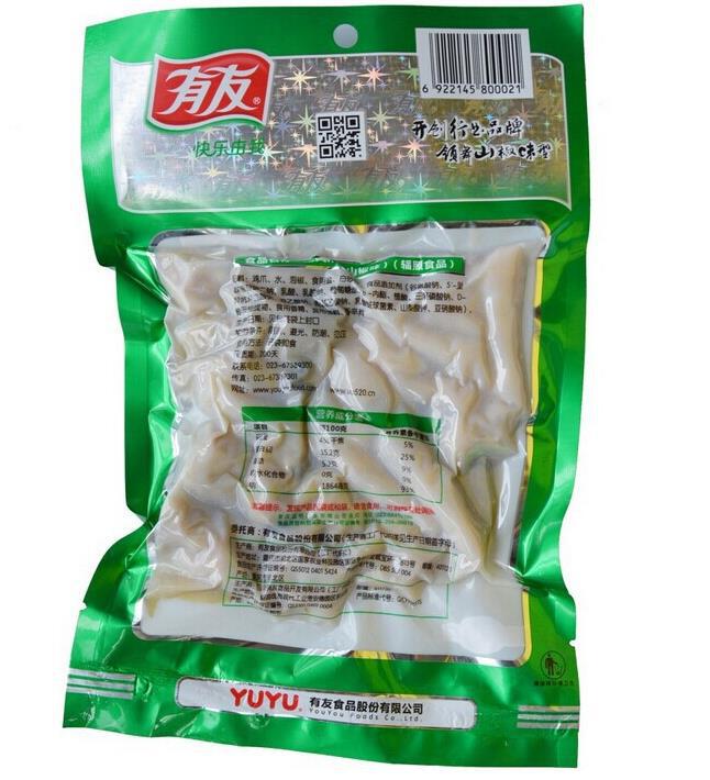 重庆特色食品 有友泡椒凤爪180g 山椒口味