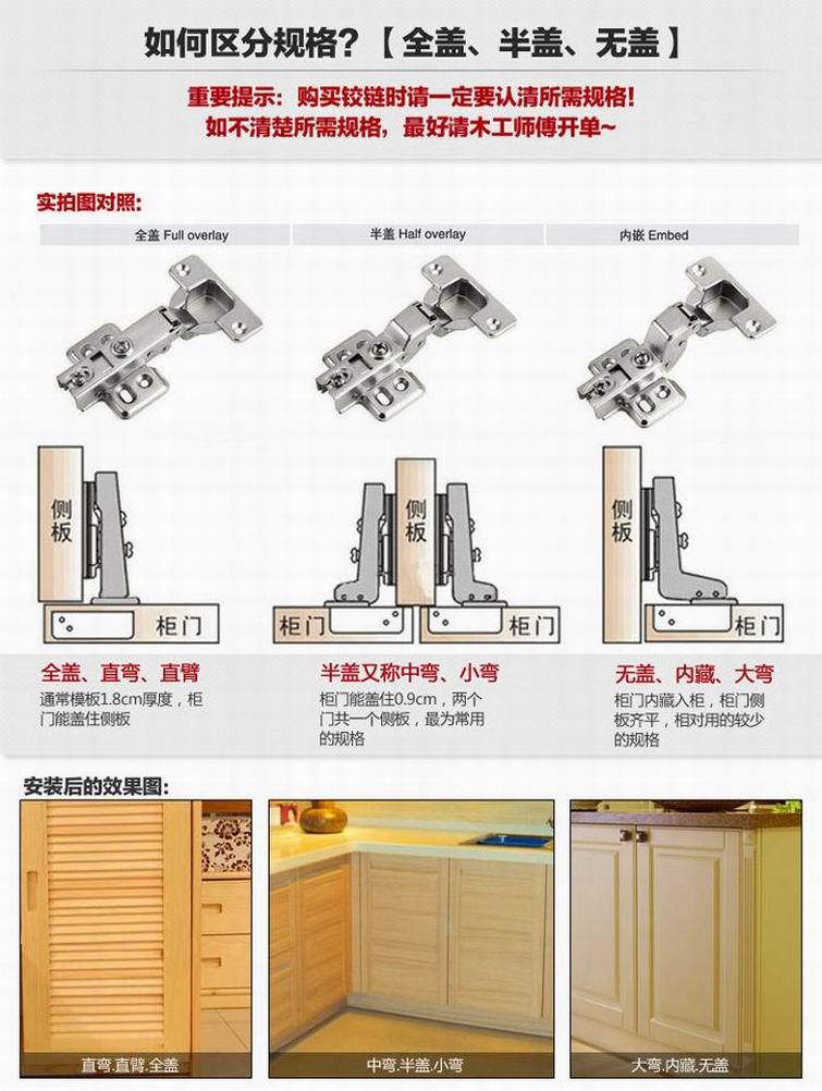 高档液压铰链 橱柜门铰链 阻尼铰链合页 烟斗铰 摩帝仕 保用五年