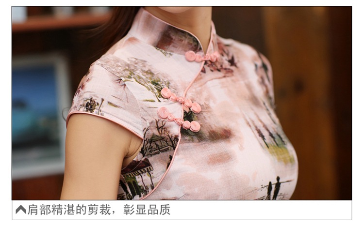 Well, according to 2015 retro improved stylish summer cotton Ma ethnic wind cheongsam dress women's clothing new short cheongsam dress attire, L painting pictures, price, brand platters! Elections are good character, the national distribution, so why buy now enjoy more preferential! Health