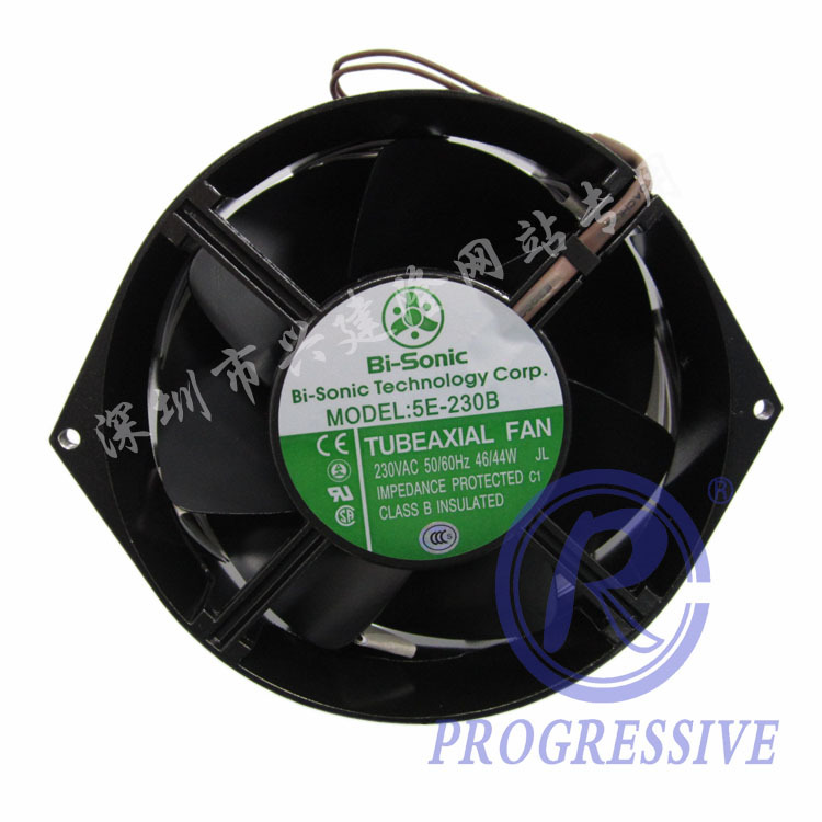 台湾百瑞 配螺丝配防护网罩5E-230B 黑色全金属散热风扇——百瑞风扇5E-230B实物图——正面图