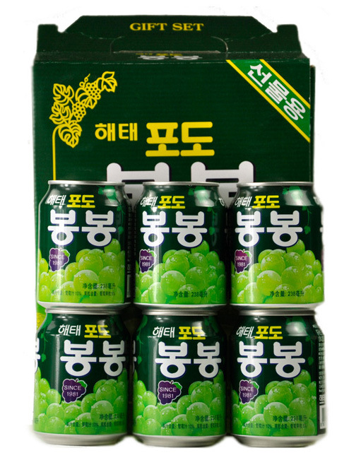 韩国原装进口饮料 海太葡萄汁238ml 好喝的果肉饮料