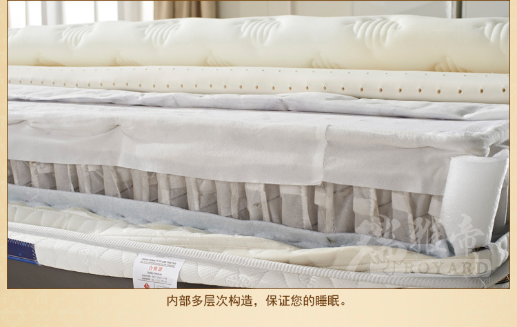 厂家直销独立袋装软硬两用席梦思床垫1.8米乳胶天然床垫