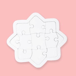 白色幼儿园手工材料diy儿童手工益智类开发制作拼图
