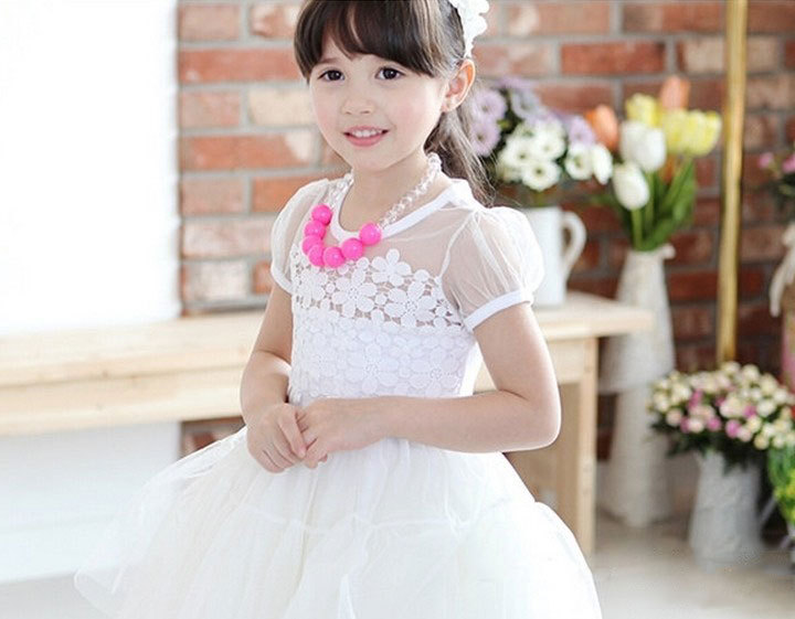 XQ531粉白短袖五叶草裙2