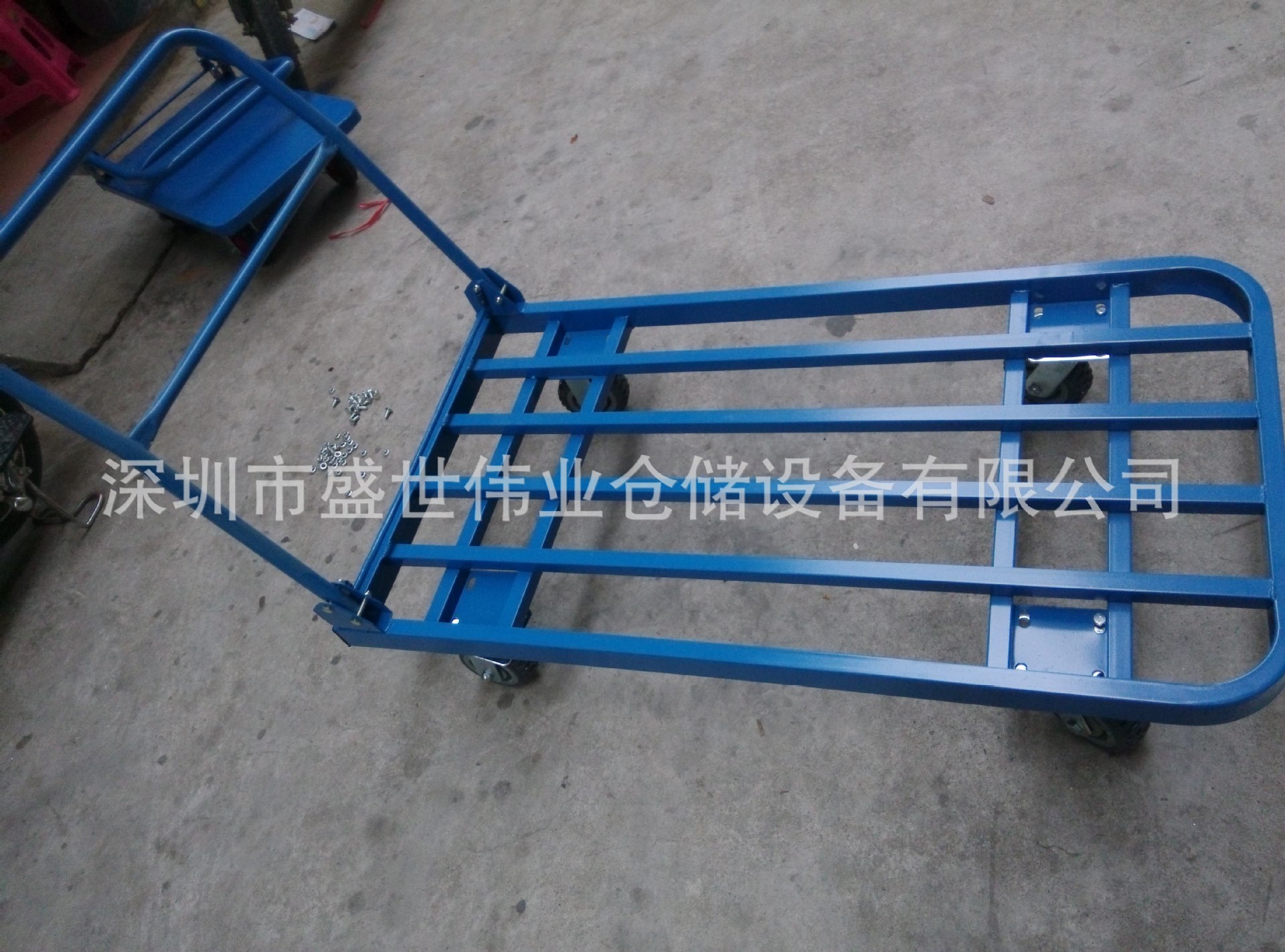 钢管拉货搬运运输工具折叠手推车 仓库库房工厂运输车 平板车子厂