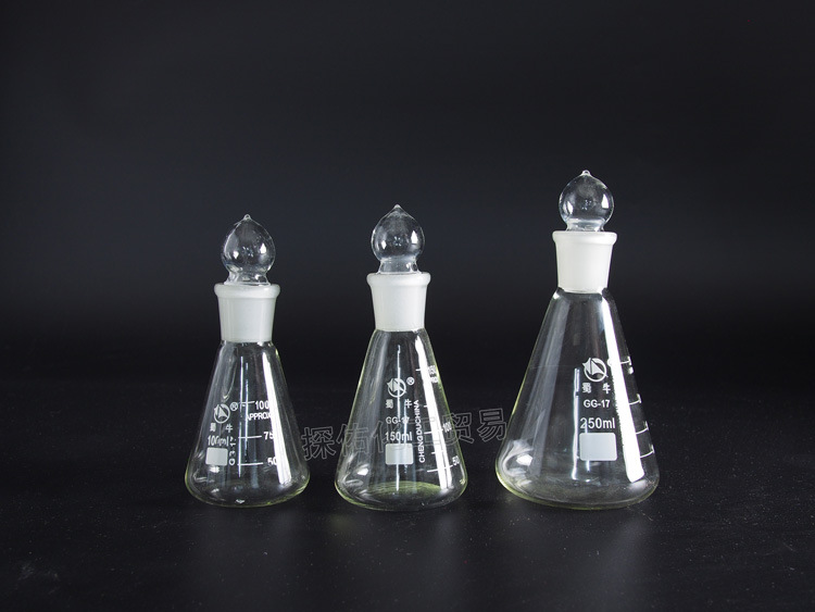 蜀牛具塞三角烧瓶 250ml/24#磨口锥形瓶 实验室玻璃器皿