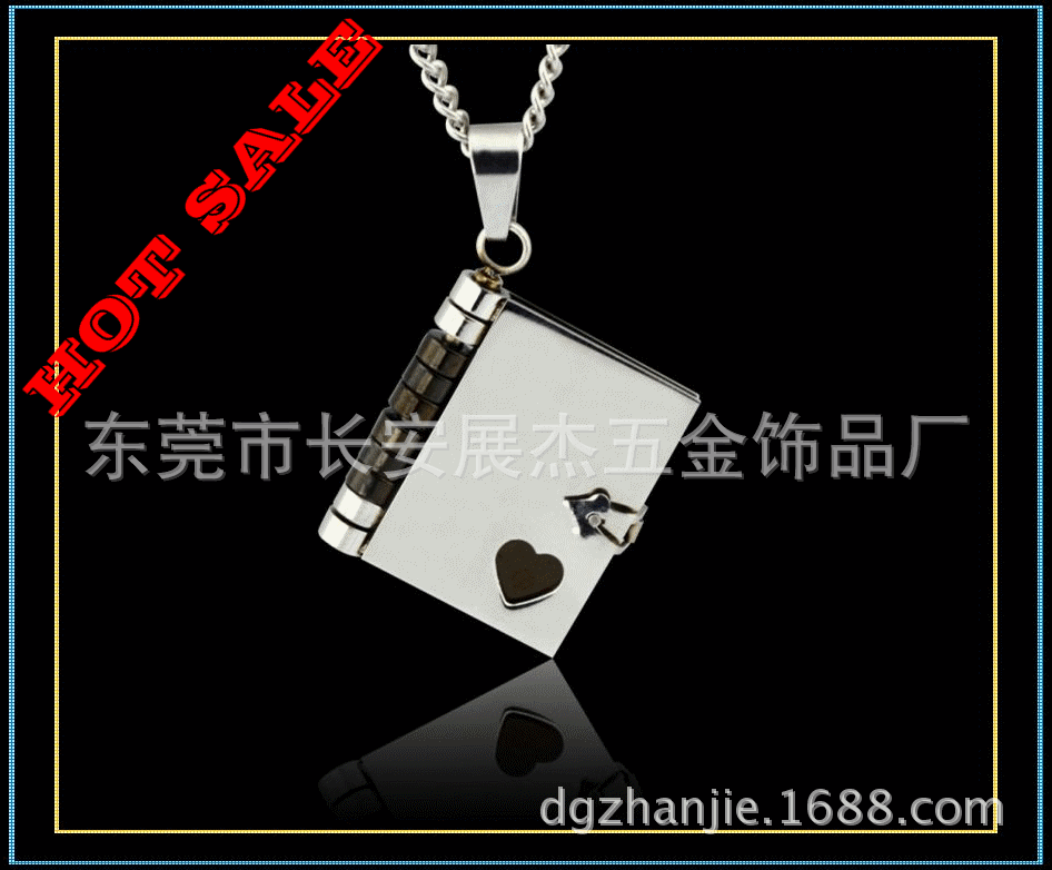 东莞展杰热销316l不锈钢吊坠 桃心个性