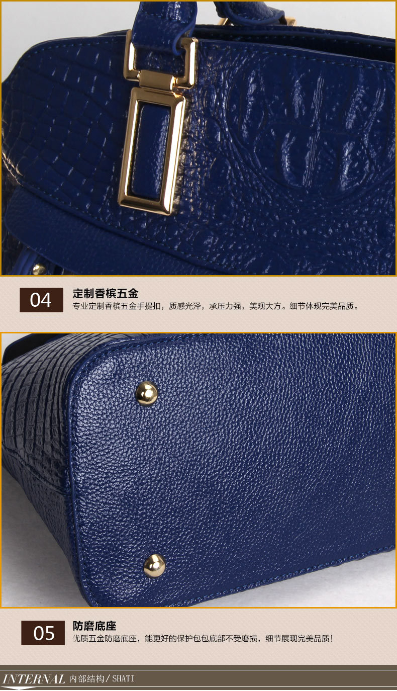 Mr.benyou2015夏季箱包新款欧亚芬妮女包鳄鱼纹 手提包潮流时尚斜挎包Q