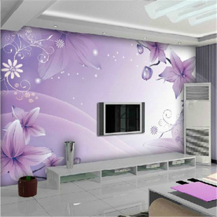 定制电视背景墙纸壁纸自粘大型壁画客厅卧室影视墙时尚花纹