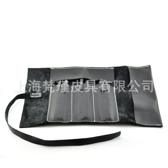 高端定制 卷筒文具盒 头层牛皮文具袋 休闲高端真皮笔袋 笔套