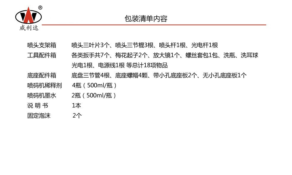 包装清单内容