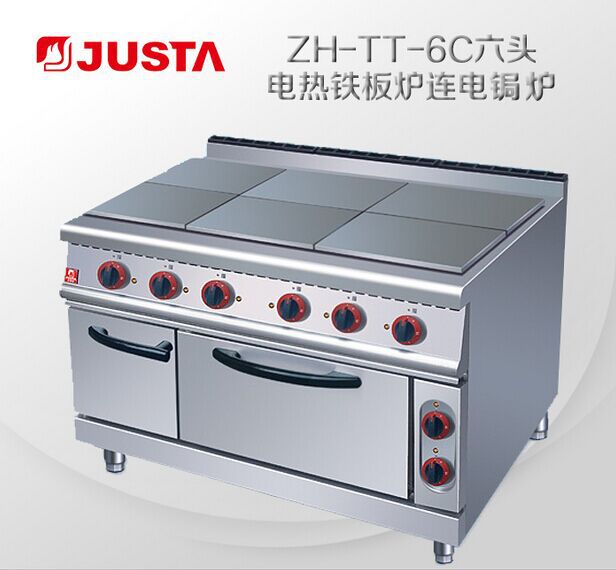 ZH-TT-6C six iron head electric stove with electric oven in 0003