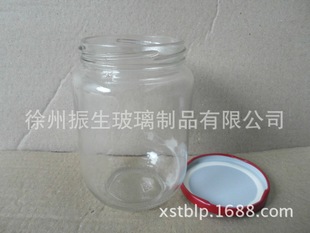 供应 500ml玻璃罐头瓶 玻璃酱菜瓶 1斤装辣椒酱玻璃瓶 厂家直销