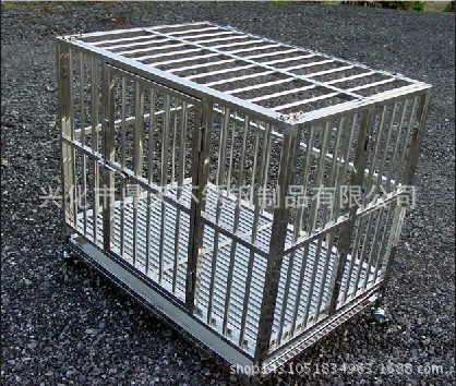 厂家加工定做 捕猎笼不锈钢狗笼 折叠不锈钢狗笼,加粗铁丝笼子