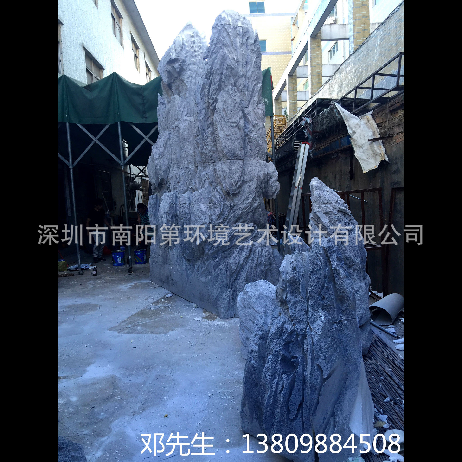 深圳厂家制作酒店户外冰山 雪山 泡沫雕塑 泡沫假山
