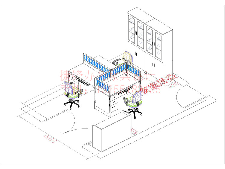cad绘图制图设计代画平面三维立体图布置图捷锋家具   型号 单个房间