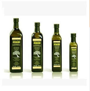500ml墨绿玻璃瓶  方橄榄油瓶  避光玻璃瓶