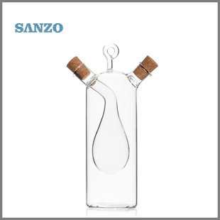 厂家定制耐热玻璃瓶批发 手工制作高硼硅双层玻璃调料瓶BG15083