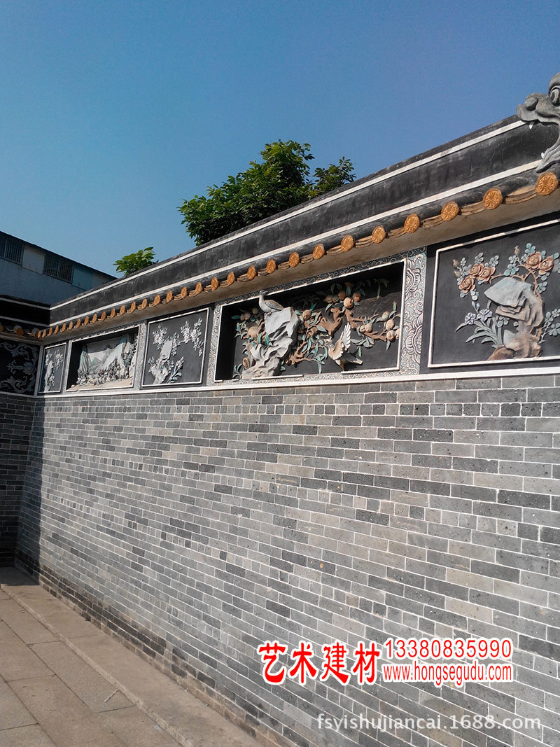 佛山仿古建筑 寺庙 祠堂 别墅 凉亭牌坊粘土95仿古青砖