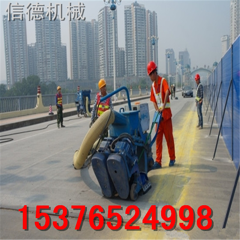 通德大桥抛丸机施工现场