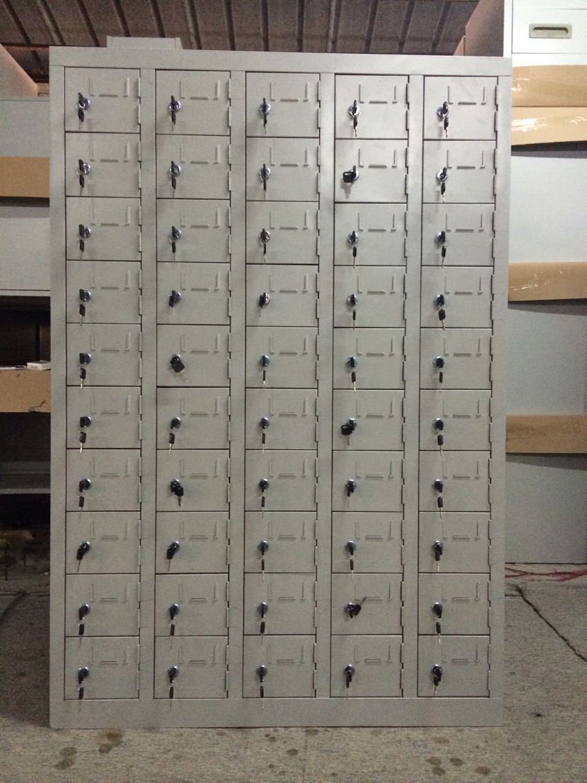 50门手机存放柜铁皮工具柜带锁多门寄存柜办公地点储物柜