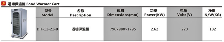 DH-11-21-B single foam insulation cabinet (glass door) 0004