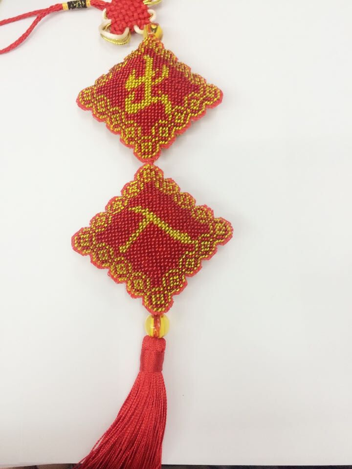 精准全珠绣汽车挂件/平安福满珠绣车挂 十字绣挂件批发出入平安
