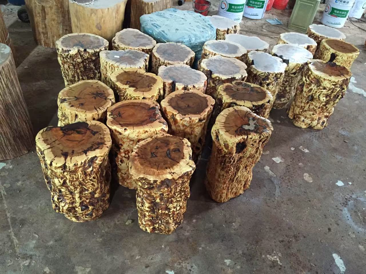 枣木凳原木墩子树桩凳根雕茶几木桩花架底座厂家直销海量现货批发