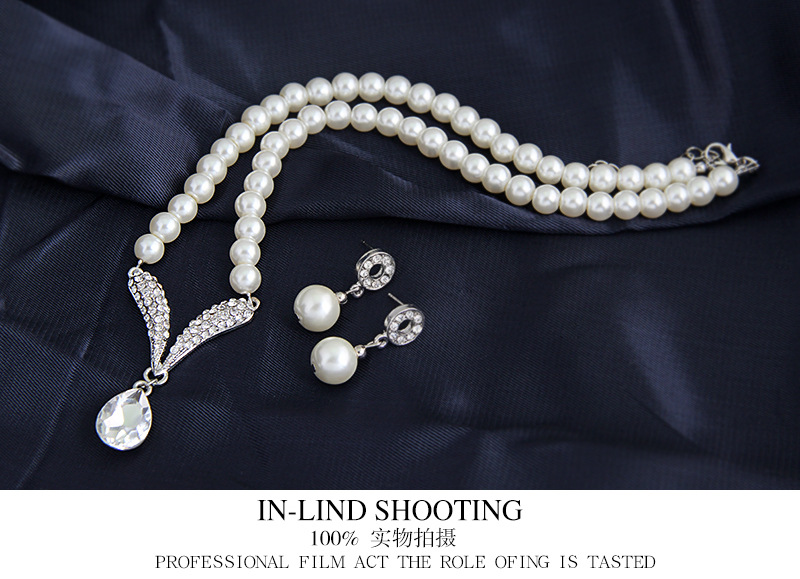 Korean of the Korean / Korean-style Rhinestone + Pearl sets NHDR0163