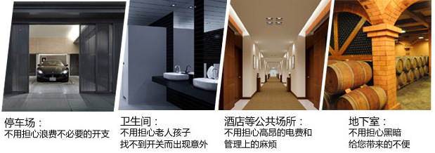 雷达感应LED日光灯使用场所